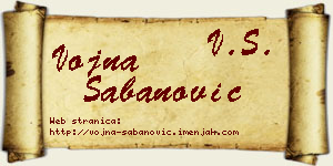 Vojna Šabanović vizit kartica